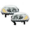Phares DAYLINE Renault Clio II 98-01 avec Feux Diurne Led Chrome Phares DAYLINE Renault Clio II 98-01 avec Feux Diurne Led Chrome