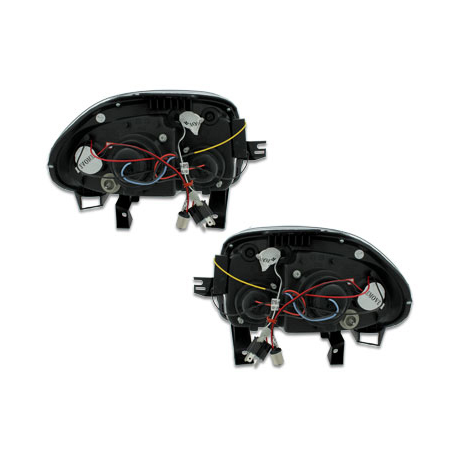 Phares DAYLINE Renault Clio II 98-01 avec Feux Diurne Led Chrome Phares DAYLINE Renault Clio II 98-01 avec Feux Diurne Led Chrome