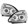 Phares Renault Clio MK3 01-05 avec anneaux lumineux angel eyes Chrome Phares Renault Clio MK3 01-05 avec anneaux lumineux angel eyes Chrome