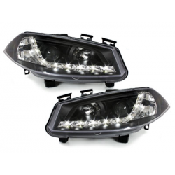 Phares DAYLINE Renault Megane 03-06 avec feux diurne LED  Noir