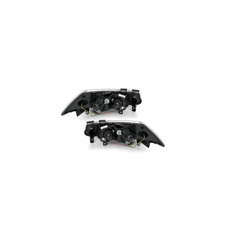 Phares DAYLINE Renault Megane 03-06 avec feux diurne LED  Noir