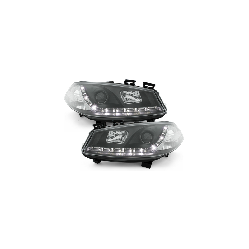 Phares DAYLINE Renault Megane 03-06 avec Feux Diurne Led  Noir