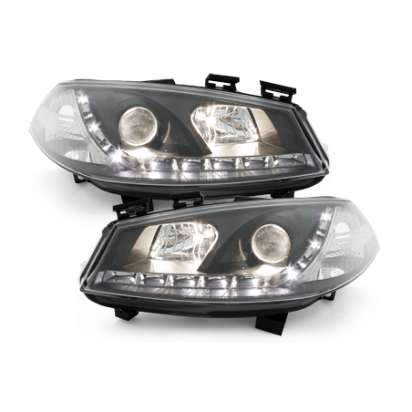 Phares DAYLINE Renault Megane 03-06 avec Feux Diurne Led  Noir