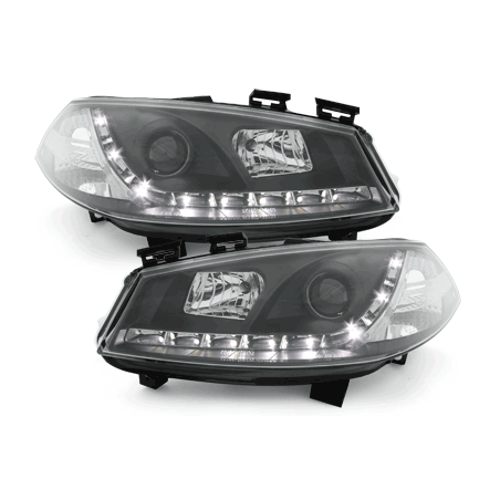 Phares DAYLINE Renault Megane 03-06 avec Feux Diurne Led  Noir