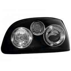Phares Renault Clio 96-98  avec 2 Anneaux lumineux Angel Eyes  Noir