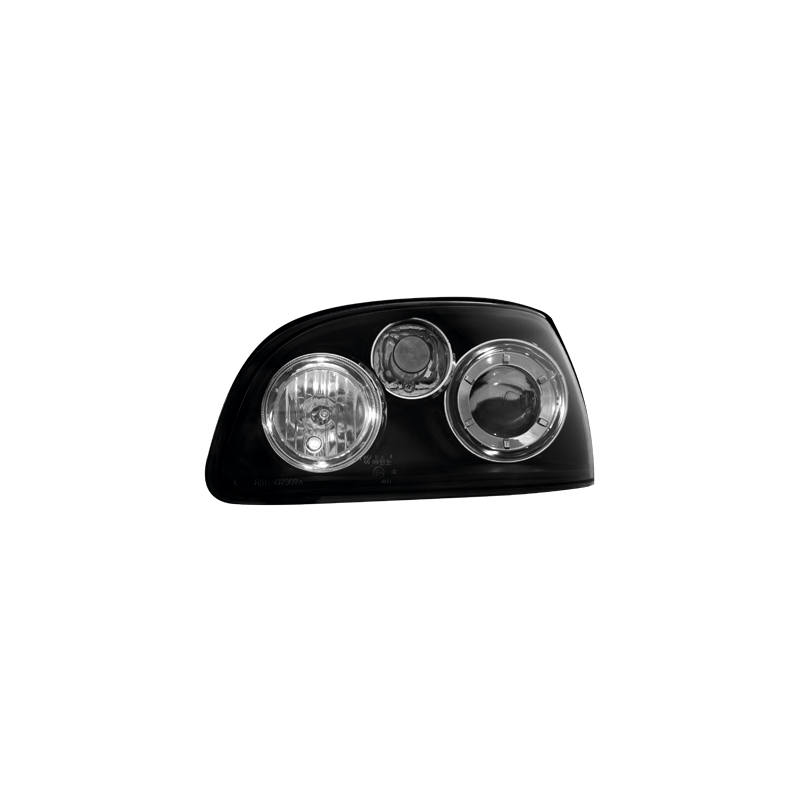 Phares Renault Clio 96-98  avec 2 Anneaux lumineux Angel Eyes  Noir