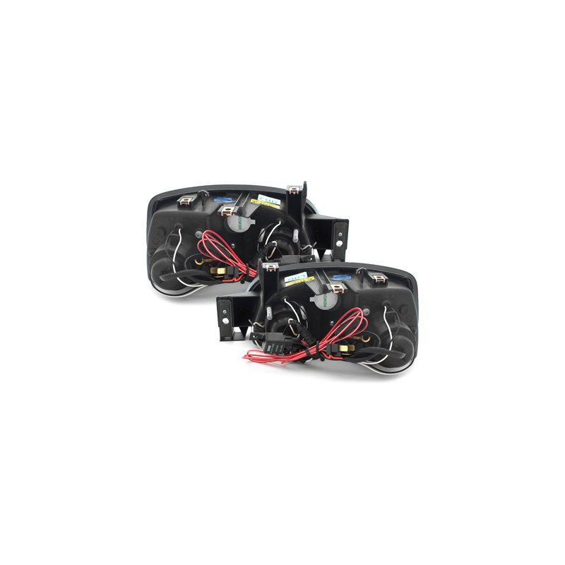 Phares Renault Clio 96-98  avec 2 Anneaux lumineux Angel Eyes  Noir