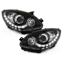 Phares DAYLINE Renault Twingo II 07+ avec Feux Diurne Led Noir