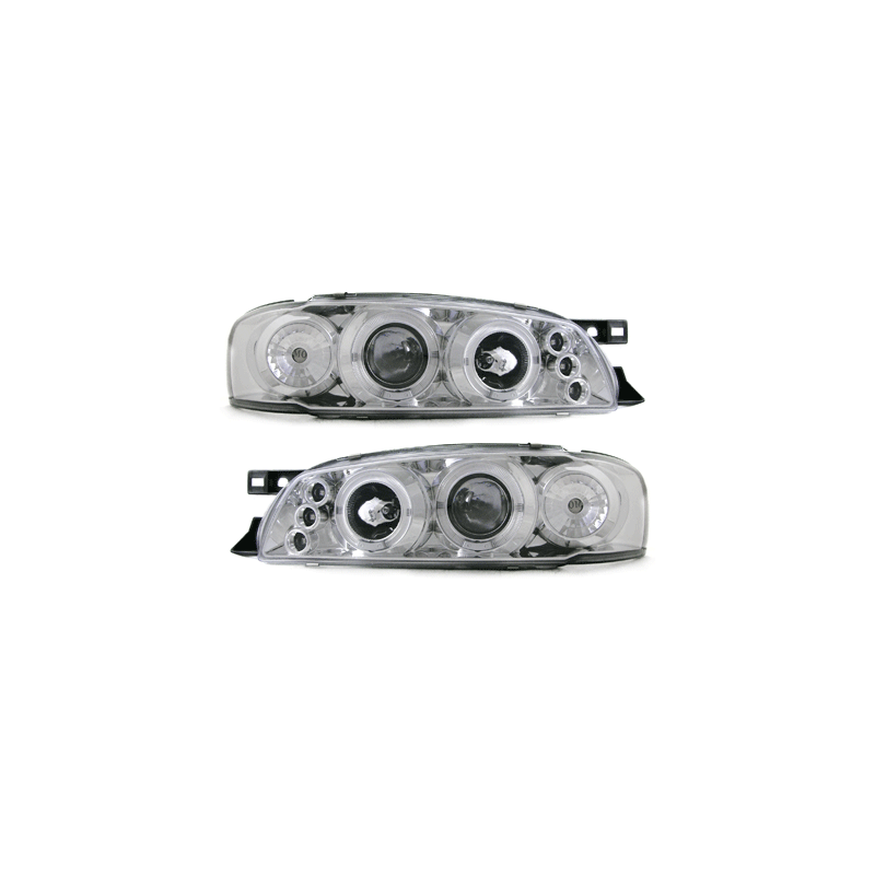 Phares Subaru Impreza 97+ avec 2 Anneaux lumineux Angel Eyes Chrome Phares Subaru Impreza 97+ avec 2 Anneaux lumineux Angel Eyes Chrome
