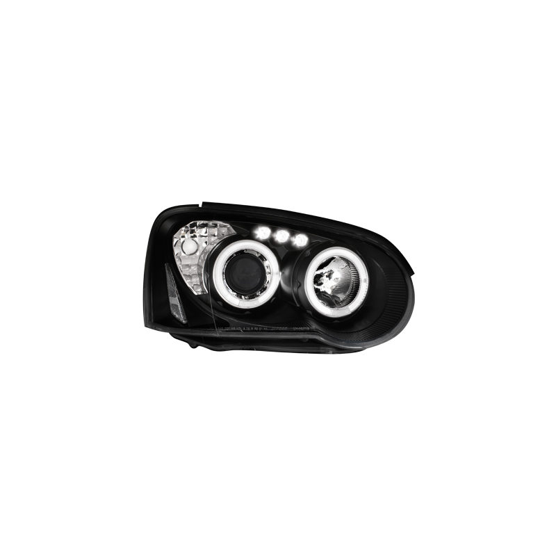 Phares Subaru Impreza 02-05  avec anneaux lumineux angel eyes  Noir