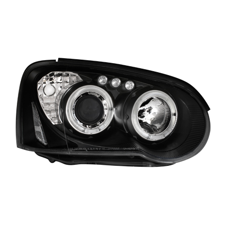 Phares Subaru Impreza 02-05  avec anneaux lumineux angel eyes  Noir