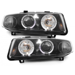 Phares avec anneaux lumineux LED Seat Leon/Toledo 99-04 Noir