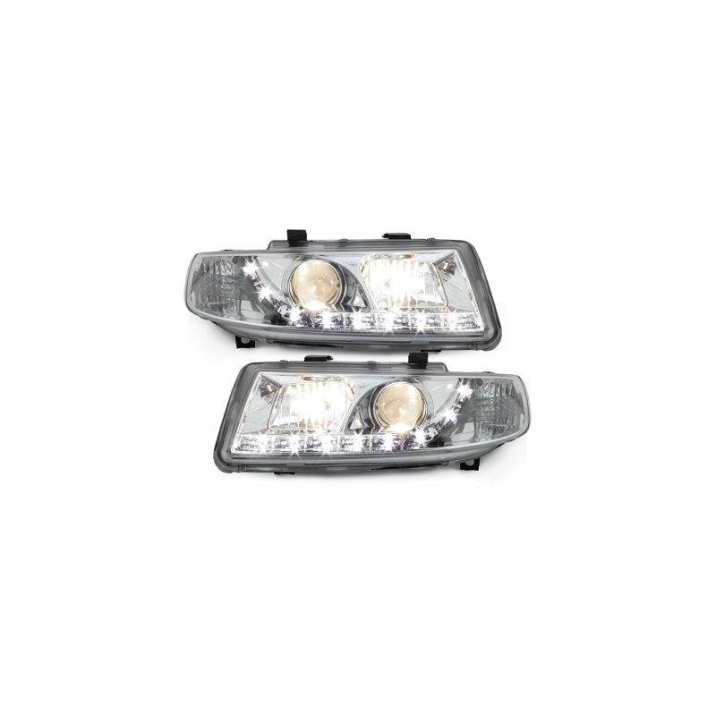  Phares LED DRL Seat Leon/Toledo 99-04 Chrome -  SWSI02GX