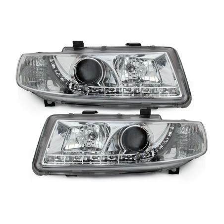  Phares LED DRL Seat Leon/Toledo 99-04 Chrome -  SWSI02GX