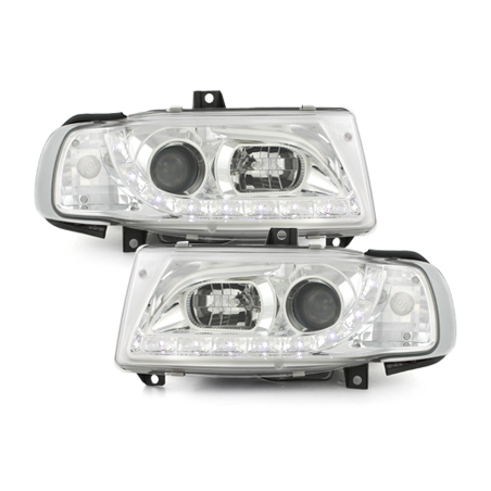  Phares bande LED Seat Ibiza 6K 93-00 (Optique Xénon) Chrome -  SWSI03GX