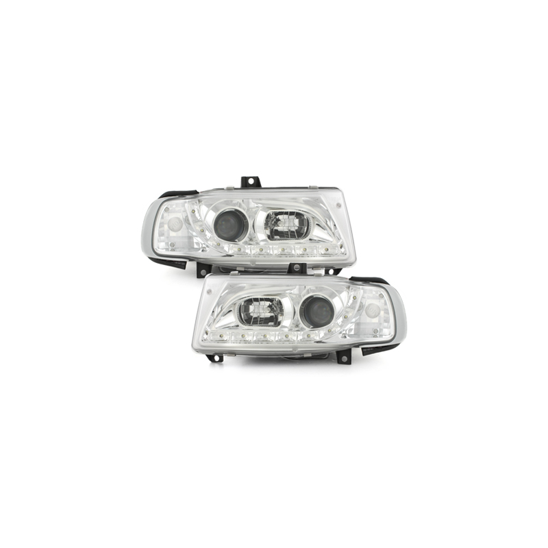  Phares bande LED Seat Ibiza 6K 93-00 (Optique Xénon) Chrome -  SWSI03GX