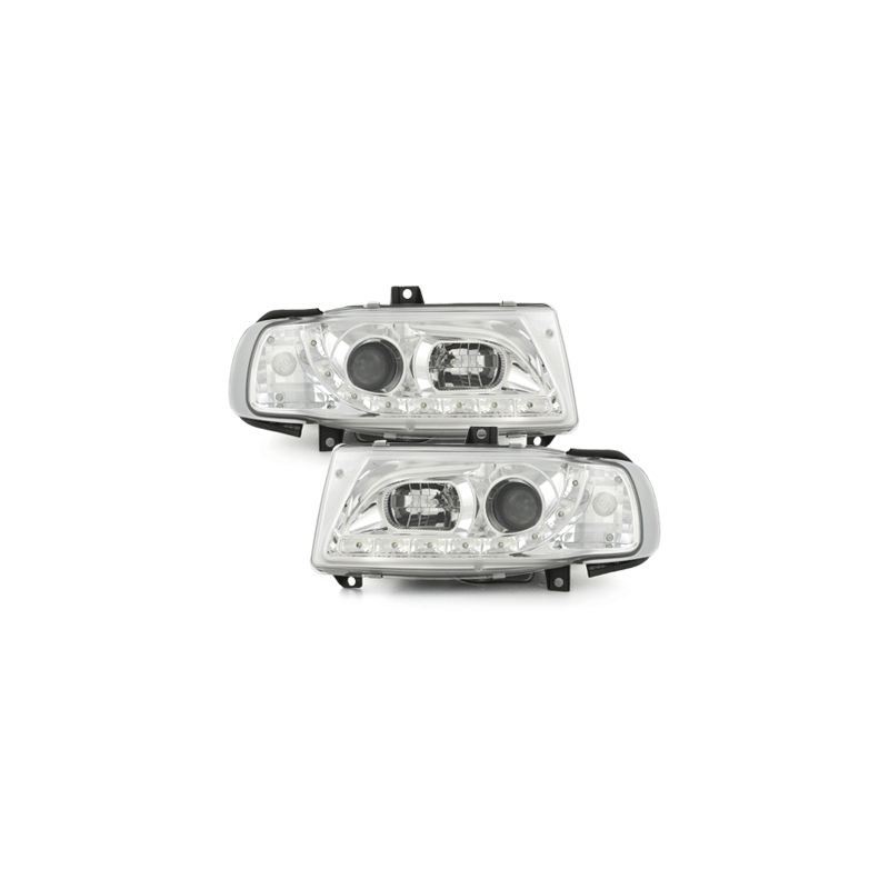  Phares bande LED Seat Ibiza 6K 93-00 (Optique Xénon) Chrome -  SWSI03GX