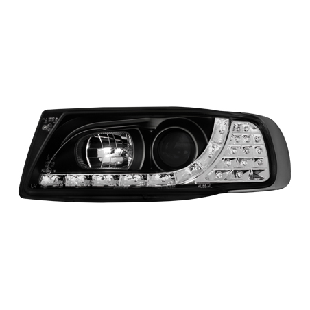  Phares bande LED Seat Ibiza 6K 93-00 (Optique Xénon) Noir -  SWSI03GXBL