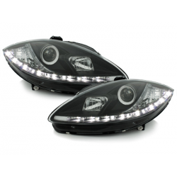 Phares avec feux diurnes Seat Leon 1P Noir