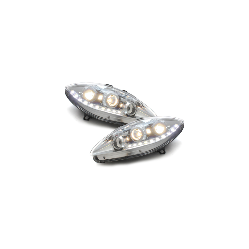 Phares bande LED Seat Leon 1P 05-09 (Optique Xénon) Chrome