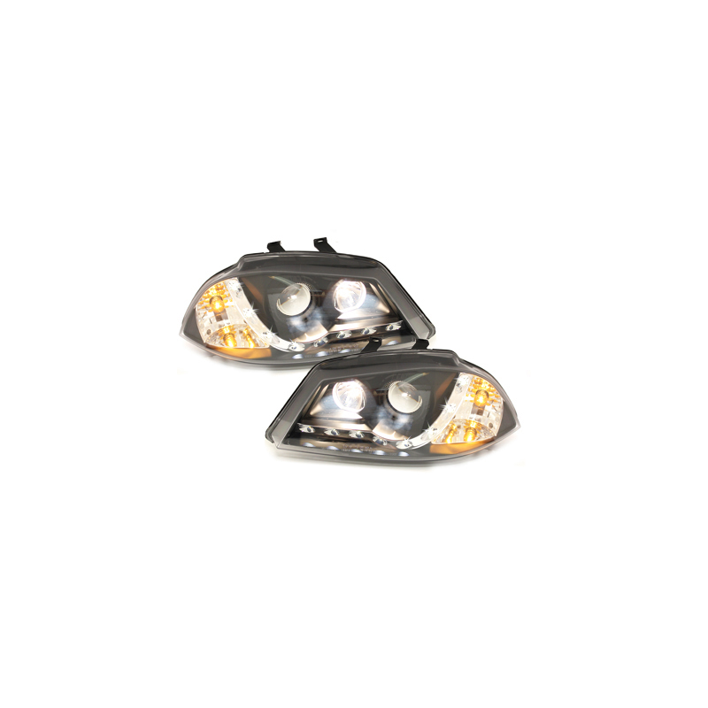  Phares LED DRL Seat Ibiza 6L 03-08 Noir -  SWSI05AGXB