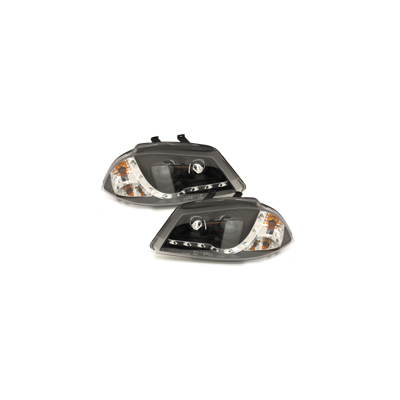  Phares LED DRL Seat Ibiza 6L 03-08 Noir -  SWSI05AGXB