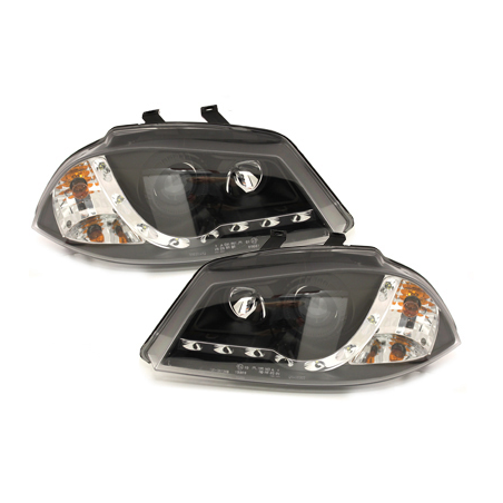  Phares LED DRL Seat Ibiza 6L 03-08 Noir -  SWSI05AGXB