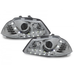  Phares LED DRL Seat Ibiza 6L 03-08 Chrome -  SWSI05AGXL