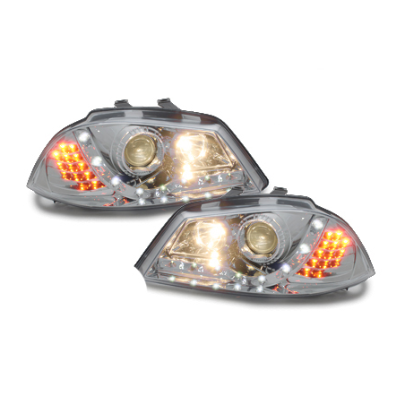  Phares LED DRL Seat Ibiza 6L 03-08 Chrome -  SWSI05AGXL