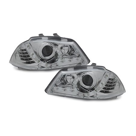  Phares LED DRL Seat Ibiza 6L 03-08 Chrome -  SWSI05AGXL