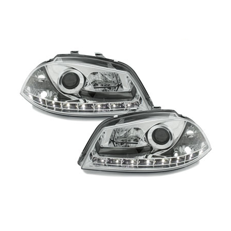 Phares LED DRL Seat Ibiza 6L 03-08 Chrome