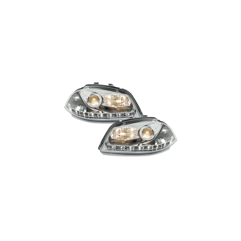 Phares LED DRL Seat Ibiza 6L 03-08 Chrome