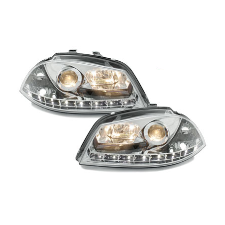 Phares LED DRL Seat Ibiza 6L 03-08 Chrome