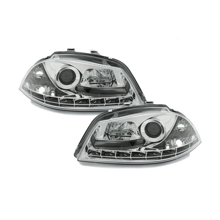 Phares LED DRL Seat Ibiza 6L 03-08 Chrome