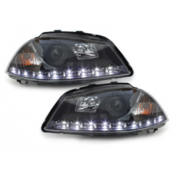 Phares LED DRL Seat Ibiza 6L 03-08 Noir