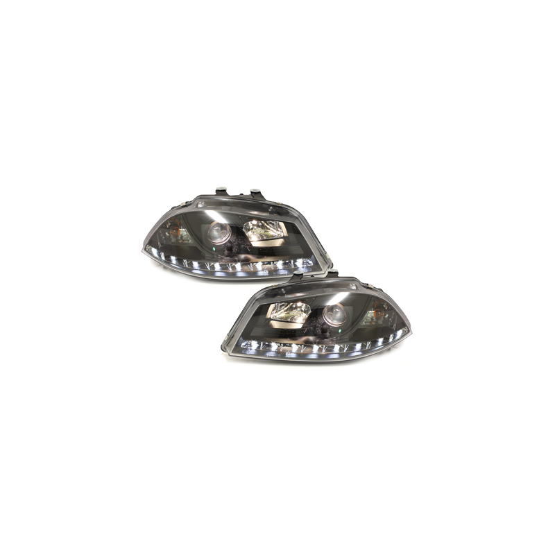 Phares LED DRL Seat Ibiza 6L 03-08 Noir