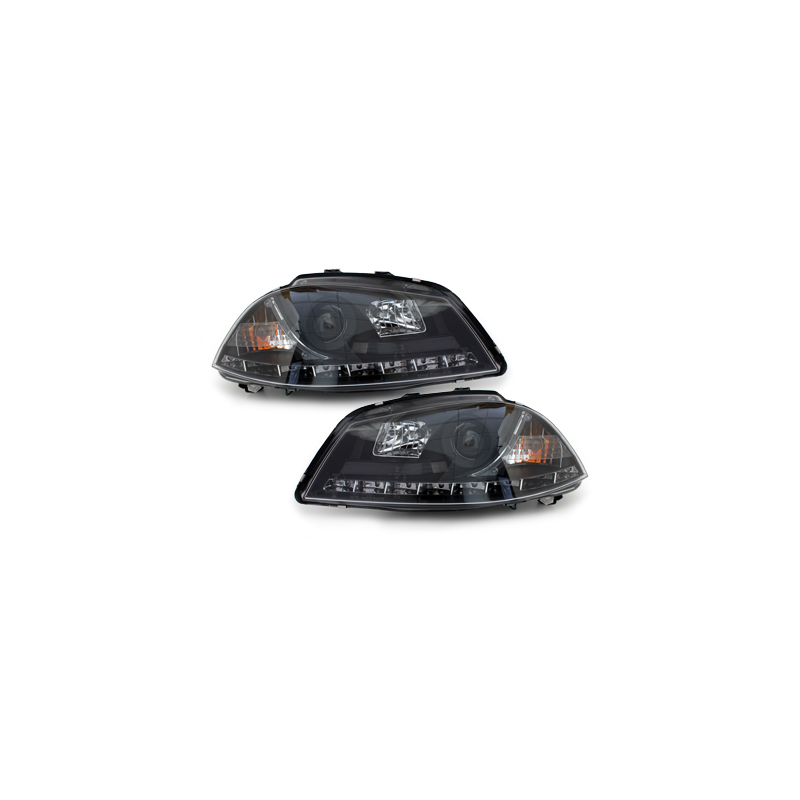 Phares LED DRL Seat Ibiza 6L 03-08 Noir