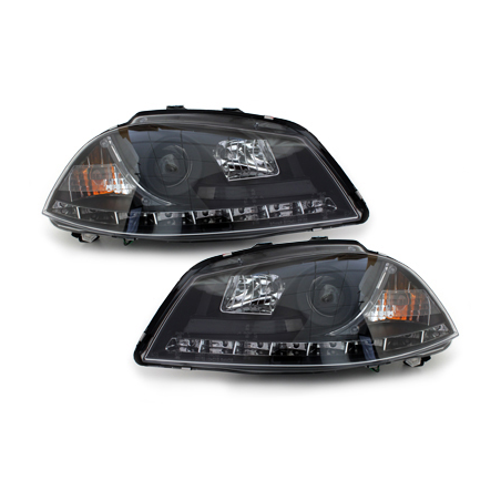 Phares LED DRL Seat Ibiza 6L 03-08 Noir