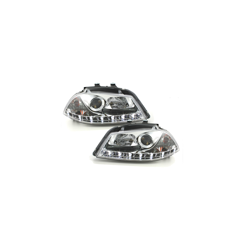  Phares LED DRL Seat Ibiza 6L 03-08 Chrome -  SWSI05LGX