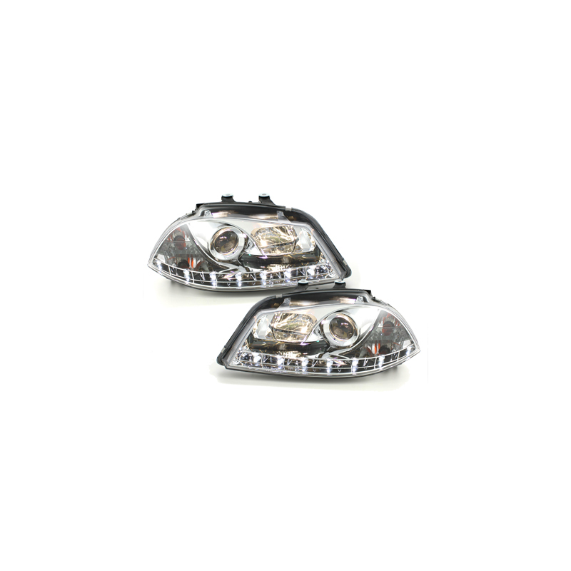  Phares LED DRL Seat Ibiza 6L 03-08 Chrome -  SWSI05LGX