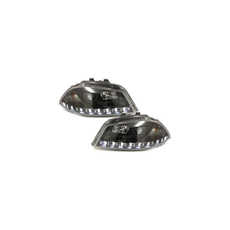 Phares LED DRL Seat Ibiza 6L 03-08 Noir
