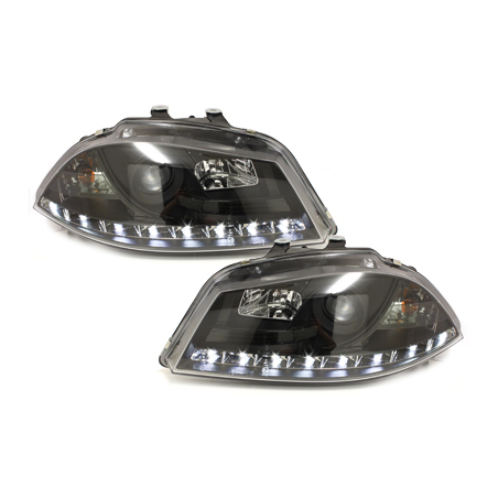 Phares LED DRL Seat Ibiza 6L 03-08 Noir