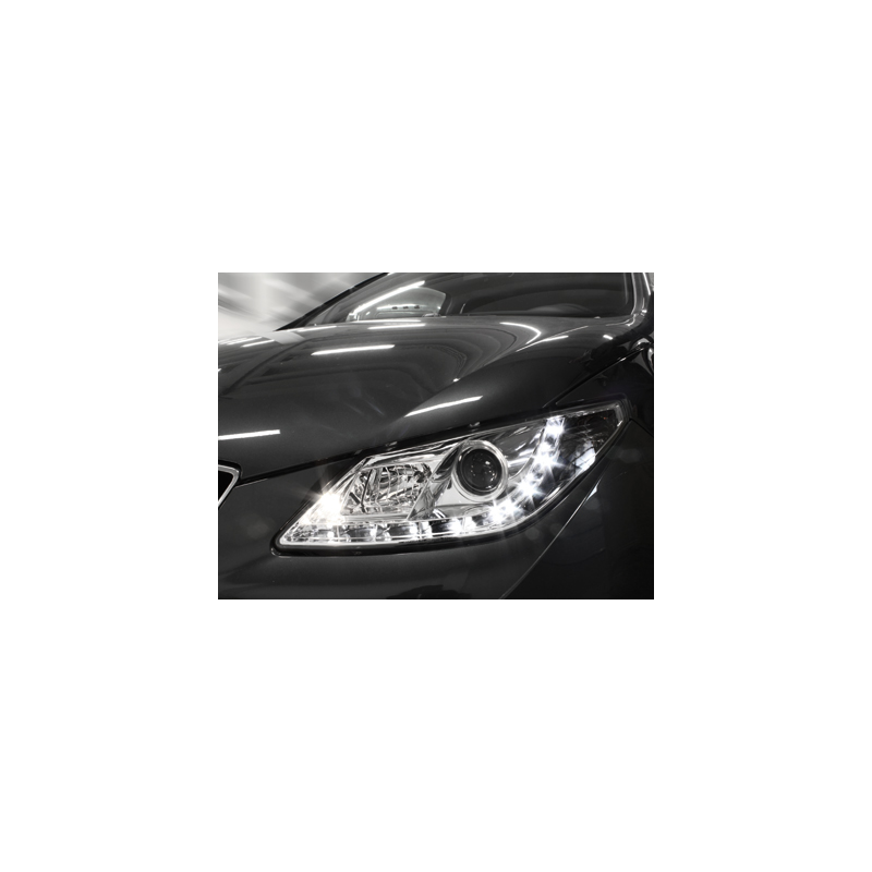 Phares LED DRL Seat Ibiza 6J 08 - (Optique Xénon) Chrome  Phares livr&eacute; par paire.Ce montent en lieu et place de vos ancie