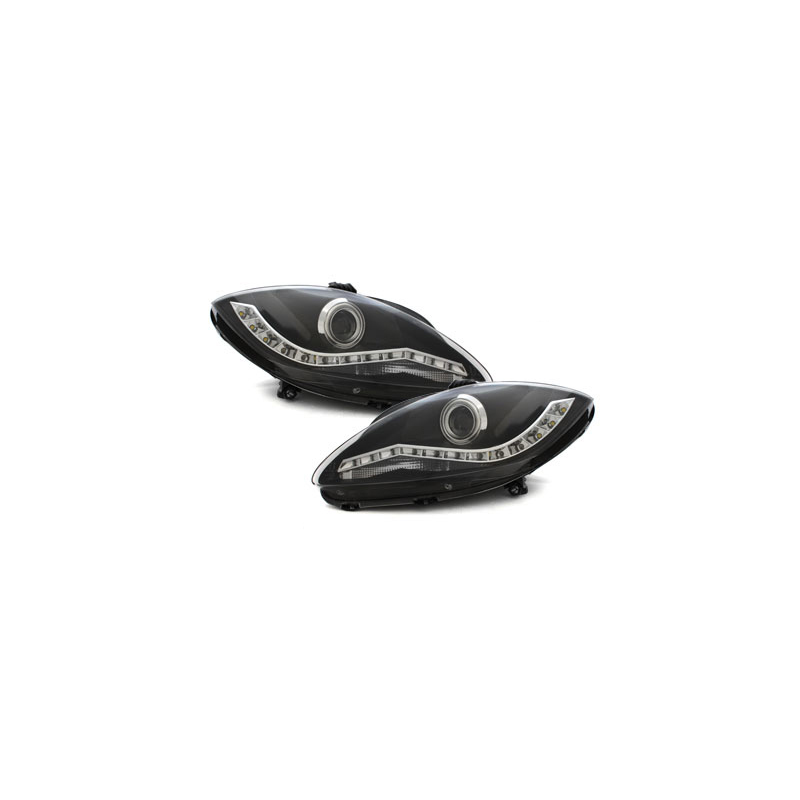  Phares avec feux diurnes Seat Leon 1P 09+ - Noir -  SWSI08EGXB