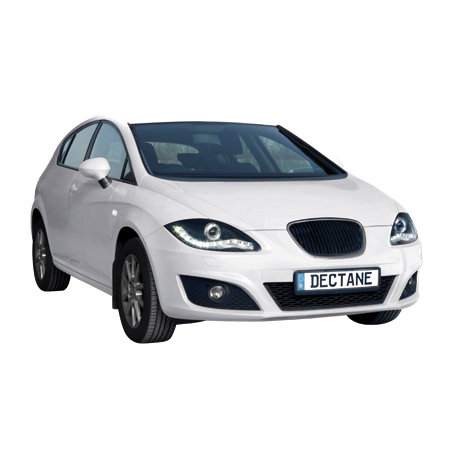 Phares avec feux diurnes Seat Leon 1P 09+ - Noir