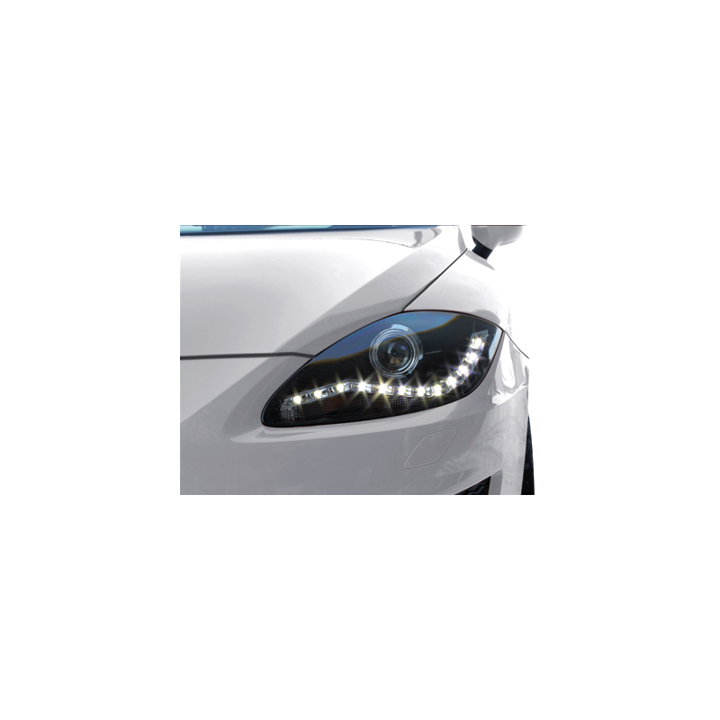  Phares avec feux diurnes Seat Leon 1P 09+ - Noir -  SWSI08EGXB