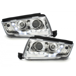 Phares LED DRL Skoda Fabia 99-07 Chrome