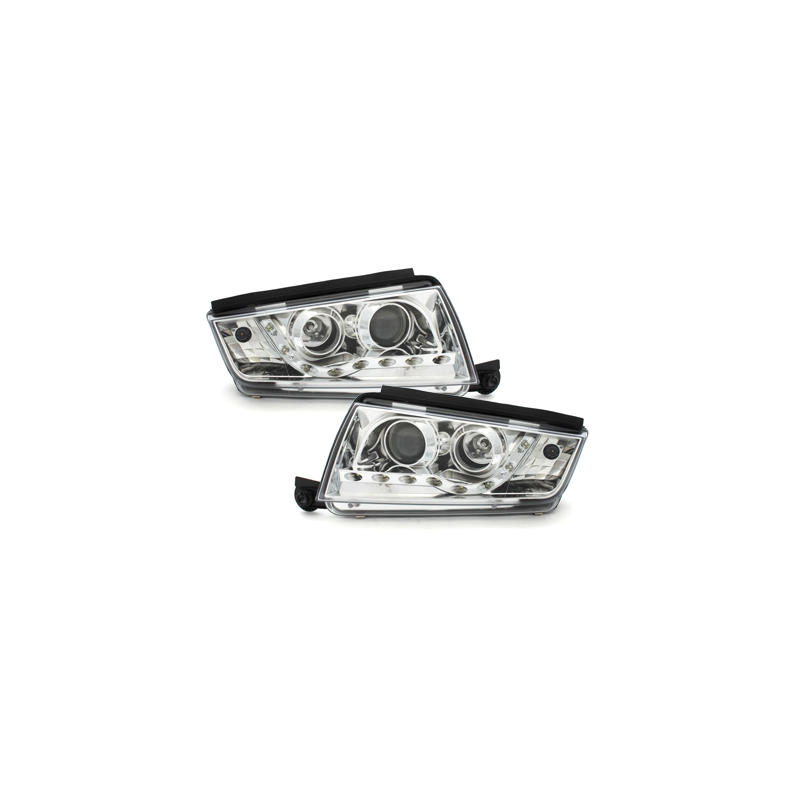 Phares LED DRL Skoda Fabia 99-07 Chrome
