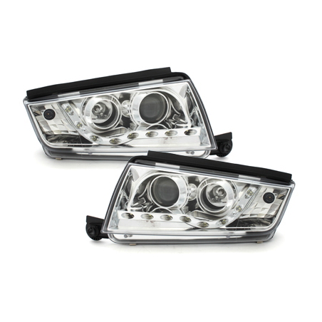 Phares LED DRL Skoda Fabia 99-07 Chrome