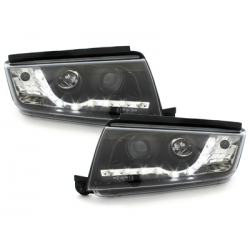 Phares LED DRL Skoda Fabia 99-07 Noir